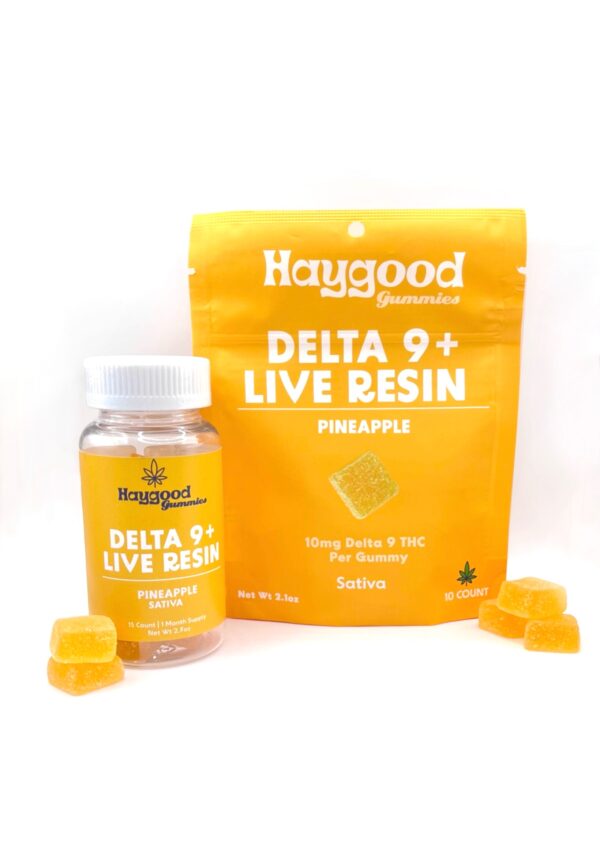 Delta 9 with Live Resin Gummies Pineapple 10ct or 15ct